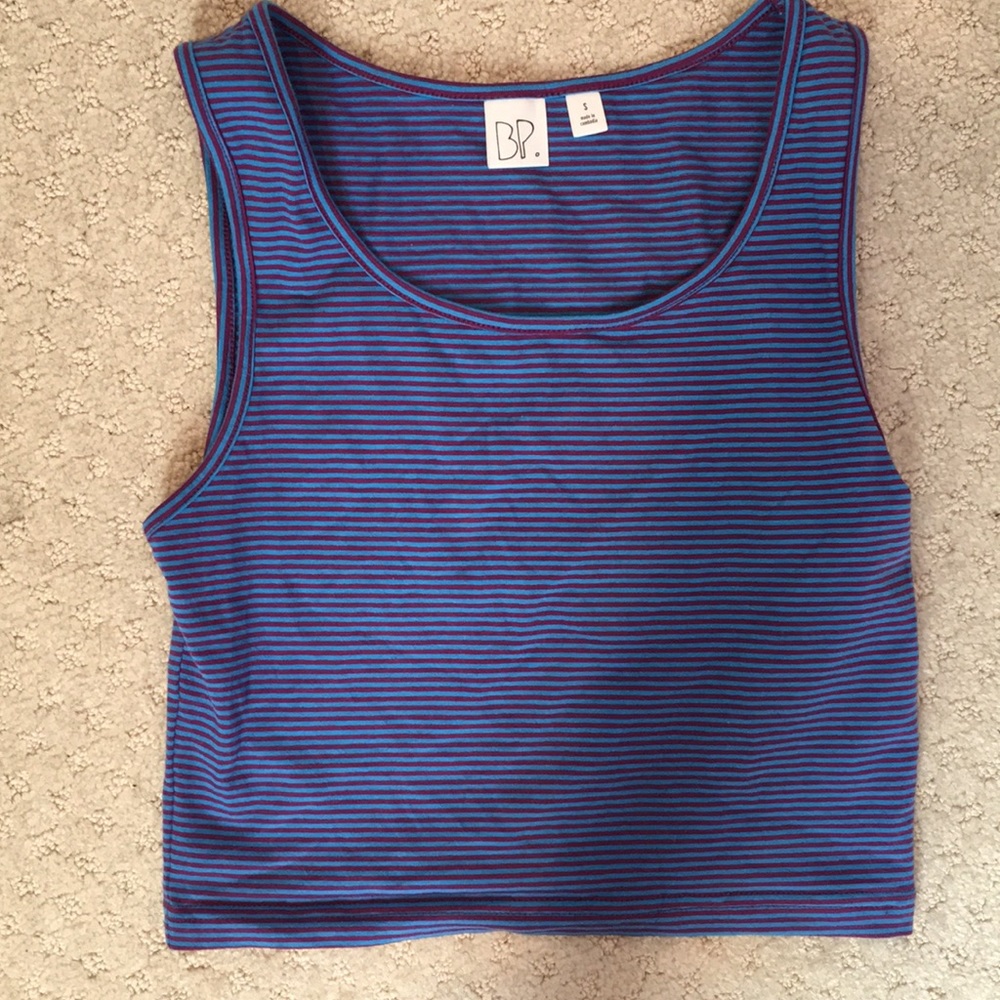 NWOT Nordstrom BP purple and blue crop top